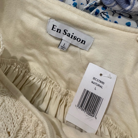 En Saison Cream Lace-Tiered Mini Dress - Picture 5 of 6